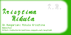 krisztina mikula business card